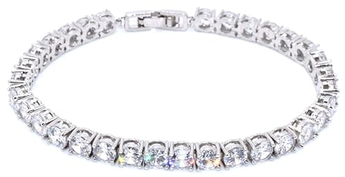 la mia luna nel pozzo Bracciale Tennis. Bracciale Argento Collezione Angelic, Composto Da Brillanti Zirconi, Regalo Perfetto, Gioiello Indimenticabile.