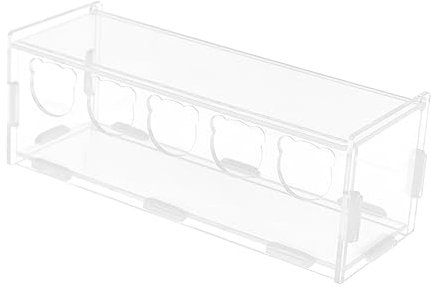 CIYODO Transparenter Rutin Hühnerfutterspender Futterbox Futternapf Für Tierzuchtbox Tierkäfig Landschaftsbaubedarf Leicht Zu Reinigen Und Befüllen