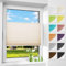 Allesin Plissee ohne Bohren Plissees Klemmfix Creme 35x100cm(BxH), Plisseerollo Faltrollo mit Klemmträger, Jalousie Rollos für Fenster und Tür, Sichtschutz und Sonnenschutz