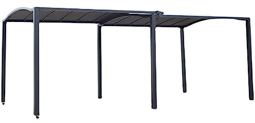 Retractable Carport Awning Outdoor Multi-Use Shelter Shade, 3m x 5.7m, Versatile Protection for Patios, Decks, and Driveways