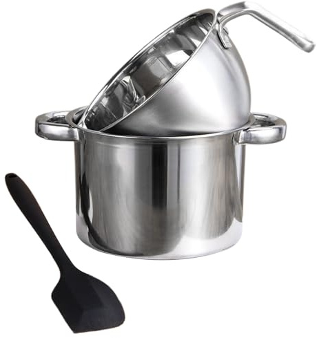 Chocolate Melting Pot - Double Boiler Pot Set, Stainless Steel Candy Melter, Baking Fondue Tool for Butter Cheese Culinary Home Kitchen Restaurant Chocolate Candies Caramel Dessert