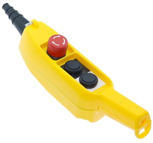 Hipzeepo Estación de Control con Interruptor de Botón Pulsador de Parada de Emergencia A Prueba de Lluvia COB-61E para Camión Grúa de Elevación de una Sola Velocidad