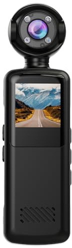 Cryfokt Cámara de Acción Full HD 1080P Cámara Deportiva WiFi con Pantalla de 1,5 con Lente Giratoria de 180° Visión Nocturna, de Bolsillo con Grabación en Bucle para Deportes Al
