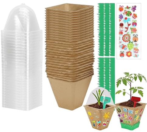 Kids Plant Growing Kit,Gardening Flower Pot Set | Indoor Flower Pot Planting Kit for Kids | for Nature Learning Science Experiment Greenhouse Boys Girls Indoor Home