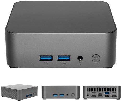 LenovoBaiying NUC13 Plus Mini PC with Intel Core i5-13420H, 48EU UHD Graphics, Quad 4K Display Support, Dual Thunderbolt 4, 2.5G LAN, 0.5L Compact Design for Office and Business(16GB RAM+512GB SSD)