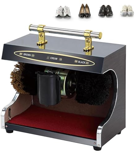 Automatic Shoe Polishing Machine, Electric Cleaner with Handle, Fully Automatic Shoe Care for Home, Office, and Hotel Lobby, Professional Quality Shoe Polisher