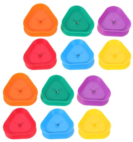 Toyvian 12 St Plastkortshållare Triangelformad Handfri Spelkortshållare för Poker Bridge och Familjespel Ergonomisk Design med Smidiga Kanter Portabel Färgmångfald Färger