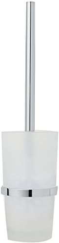 SMEDBO RK333 Toilettenbürste Haus mit Glasbehälter, porzellan, Silber