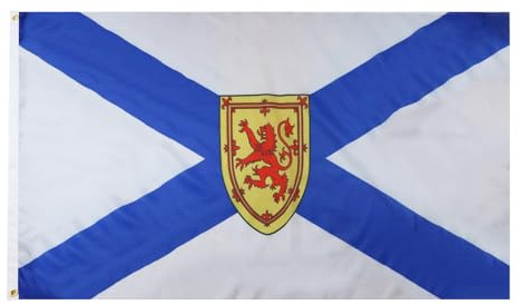 AZ FLAG Bandiera Nuova Scozia 150x90 cm Poliestere 100D 2 Occhielli | Uso interno ed esterno bandiera decorativa canadese Nova Scotia doppie cuciture e bordi rinforzati con occhielli metallici