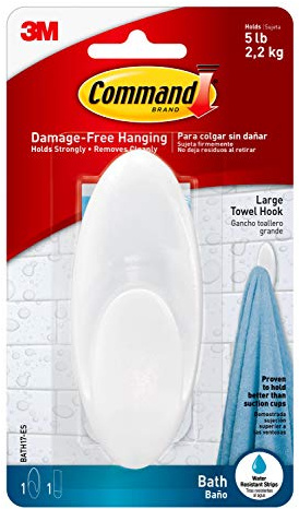 Command BATH17-ES Large Towel Hook