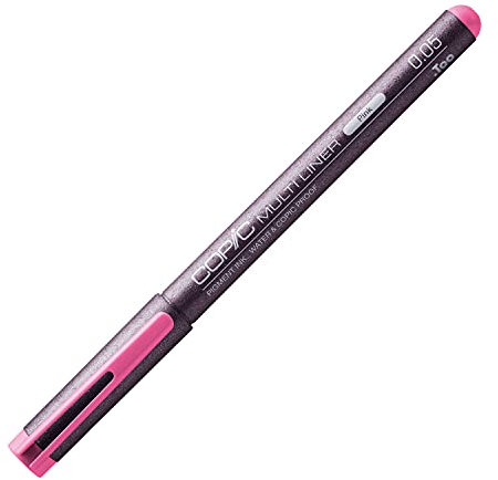 COPIC Multiliner 0,05 mm, Pink, Fineliner mit einer feinen Spitze und wasserbeständiger Pigmenttinte