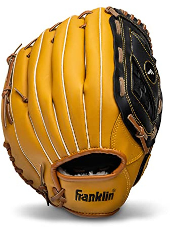 Franklin Sports Baseball and Softball Glove - Field Master - Baseball and Softball Mitt Tan, 14 - Basket Web