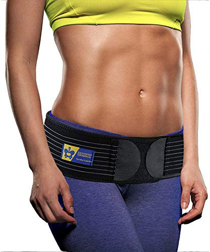 Ceinture Sacro Iliaque par Everyday Medical | Ceinture Pelvienne Femme et Homme | Diminue Douleurs et Inflammations des Hanches, du Lombaire, et Jambes | Ceinture Lombaire & Maintien Dos Idéale
