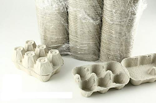 emballage garrigou - 51 boites pour 6 Oeufs Grises en Carton pour Vente à la Ferme, marché, revendeurs, fermiers, commerçants ou Transport