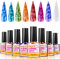 BURANO Marmor Nagellack, Blooming Gel Nagellack, Glitzer Effekt, Nagel Marmor Tinte, Tönungs für Nägel 8