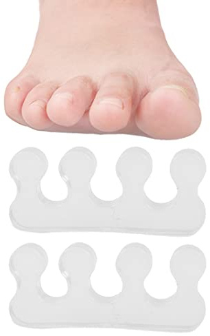 LIUJZZJ Silikon Zehentrenner für Pediküre Zehenkorrektur Hallux Valgus Schiene Ballenschutz(transparent)