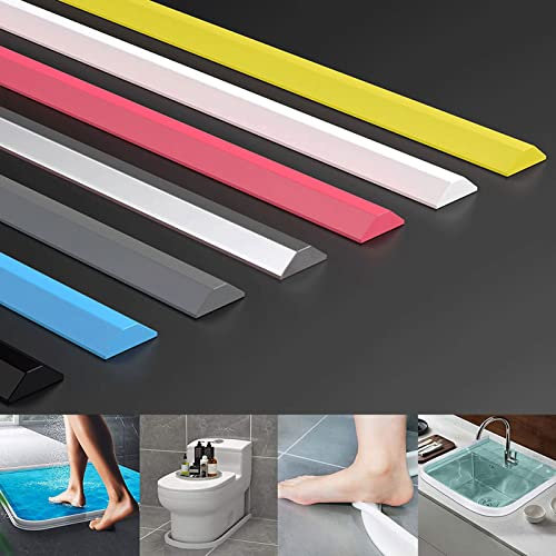 PLMM 60CM Duschdichtung Duschkabinen Dichtung,Silikon-Dichtung,Flexibler Silikon-duschkabinen Dichtungen,Bad Wassersperre Für Nass- Und Trockentrennung