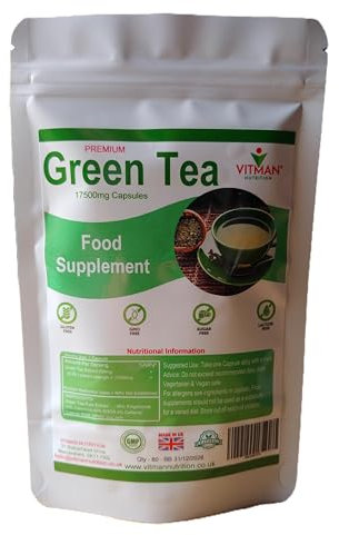 Green Tea Extract 7000mg - 95% Polyphenols - Anti Ageing & Weight Loss Support - 60 Vegan Capsules (2 Months Supply)