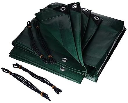 Abdeckplane 4m x 6m Gewebeplane Premium Line 260g/m² mit Ösen (50cm Abstand) – wasserdicht reißfest UV-stabilisiert abwaschbar - Schutzplane Abdeckfolie Poolplane Holzplane Gartenmöbel Boot Pool