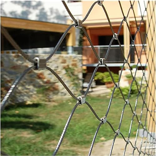 POCHY Maschendrahtzaun Gartenzaun Maschendraht Verzinkt Treppe Balkon Fallschutznetz Trennwand Schutznetze Hindernisschutz Gartenzaunnetz (Color : 5cm mesh, Size : 1x10m)