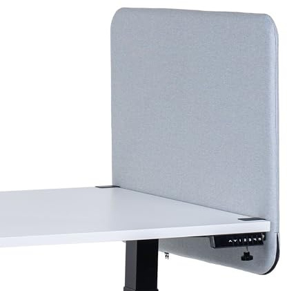 FIX 2 PLACE Akustik Trennwand & Sichtschutz für Büros 80x65cm Light Gray, Trennwand zur Lärmreduzierung und Privatsphäre Schreibtisch Trennwand Schallschutz, Leicht zu Montieren