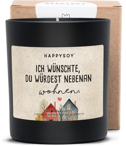Geschenke für Freundin - Duftkerze mit Spruch - Liebe, Lieblingsmensch, Geschenk für Sie - Handgemachte Kerze - Sojawachs - Schwarz
