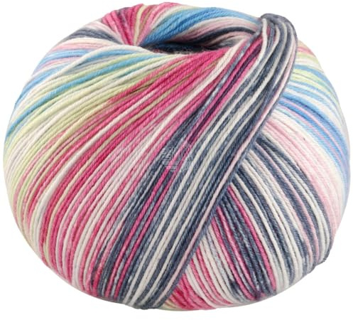 LANA GROSSA Melbred Seta | Högkvalitativt strumpgarn med sideninnehåll, tvättbart | handstickat garn 55 % ny ull (merino), polyamid och siden | 100 g ull för stickning och virkning | 400 m garn