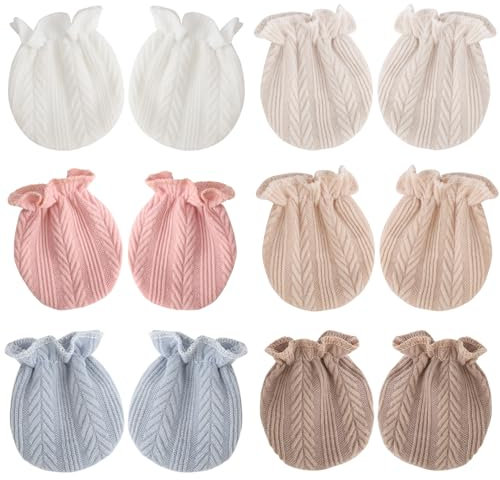 DRESHOW Neugeborenes Baby Fäustlinge Kleinkind Handschuhe Keine Kratzer Fäustlinge Baumwolle Handschuhe für 0-6 Monate