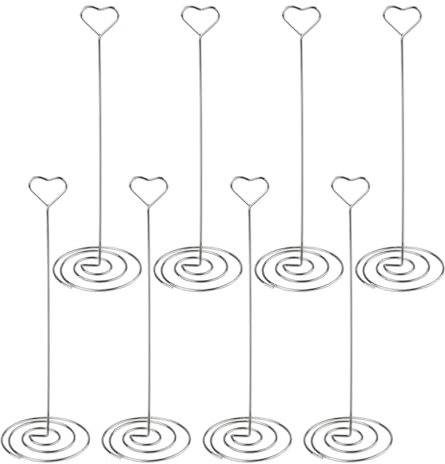 DIYEAH 6stücke Herzförmige Fotoclips Tischnummernhalter Namenshalter Fotoständer Notizclip Aus Stabilem Material Für Memo-fotos Hochzeitstischkarten Party-tischdeko