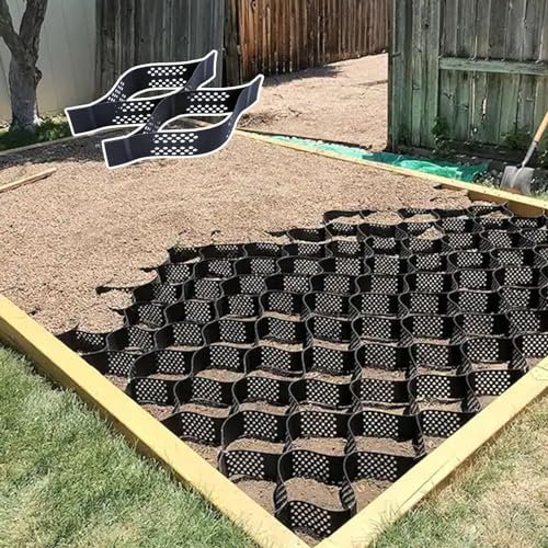 Generisch Geogitter-Bodenzelle aus hochdichtem HDPE, durchlässiges Stabilisierungssystem für die Landschaftsgestaltung von Innenhöfen, Bodengitter für Gras/Kies/Sand/Erde (Größe: 5 x 8 m/16,4 x 26,24