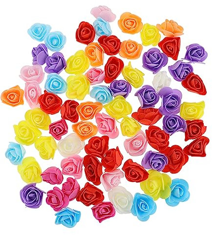 HOLIDYOYO 100stücke Kunstrosen Schaumrosen Für Hochzeitsdekoration Romantische Blumen Für Brautsträuße Und Party-Arrangements Mischfarben Kunstblumen Für -projekte
