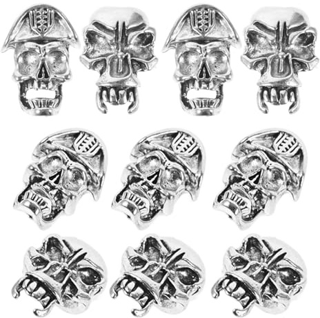 TOVINANNA Rastas Postizas 10 Piezas de Accesorios Antiguos Cabello para Mujeres y Hombres, Aleación Resistente Efecto Decorativo Adecuado para Uso Diario y Cosplay