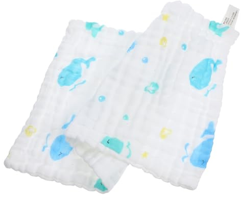 ibasenice Toalla De Algodón Absorbente Para Bebés Paños De Saliva y Reutilizables Toallas De Eructos y Baño Diseño De Azul Cuidado Infantil