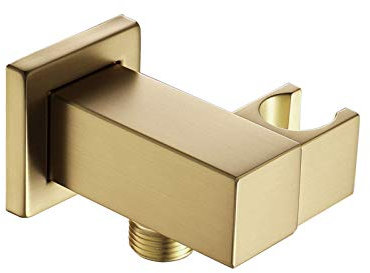 Support de pommeau de Douche réglable en Laiton, Support de pommeau de Douche à Main, Support de Douche carré Mural, Support de Douche en Or brossé, Pratique en Option pour Tous Les FA
