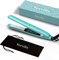 Terviiix Mini piastra per capelli, mini piastre in ceramica per capelli corti/ricci con frangia, leggera e portatile, piastre per lisciare piccole, voltaggio universale per viaggi, custodia, blu