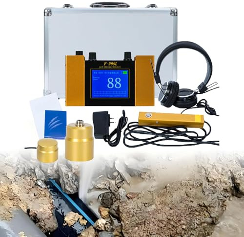 Dfdieratve Sensor UltrasóNico de Fugas de Agua con GeóFono, Sensor de DeteccióN de Fugas, Detector de Fugas de Agua SubterráNea, Equipo de DeteccióN de Fugas de Agua