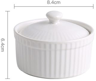 GLEAVI Bols à Dessert En Céramique Blancs 2 Pièces, Petits Bols à Pâtisserie Pour Cuisson à Vapeur Et Pudding, Ustensiles De Cuisson Antiadhésifs Pour Sucreries, Pour Famille Et Amis