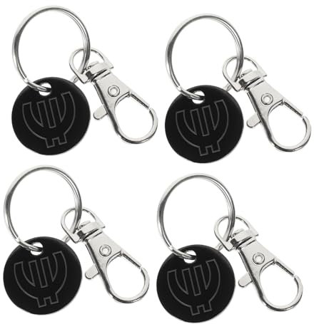 iplusmile 4 pezzi Portachiavi Gettoni per Della Zinco Design Portatile e Facile Trasportare e Resistente Accessorio per La Quotidiana
