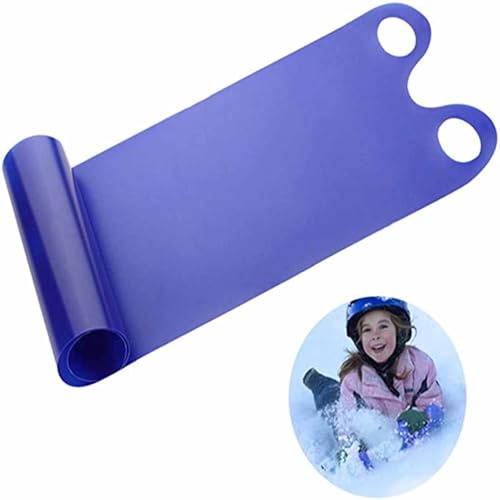 Tapis volant léger enroulable pour adultes Pelle à neige portable pour l'extérieur et l'hiver Tapis de luge pliable (1 pièce)
