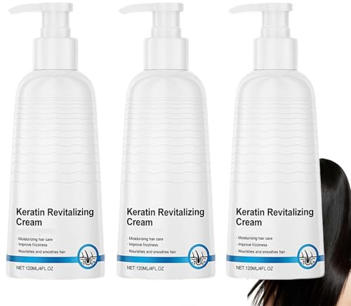 Polypeptid-Keratin-Haarcreme, Anti-Frizz-Haarglättungs, pflegecreme, Intensive Tiefenpflege für trockenes, geschädigtes und krauses Haar, Feuchtigkeitsspendende Protein-Haarbehandlungscremes. (3PCS)