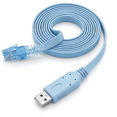 Xevtrak Ethernet to Usb Cable, USB to RJ45 Console Cable Compatible for Cisco, Usb to Rj45 Console Cable, Routers Switches Ethernet Cable with PL2303 Chip, Ethernet to USB Console Connection