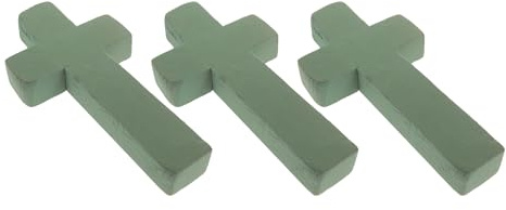 HIAKDOFT Mattoni di Schiuma Floreale per Composizioni Funebri 3 Pezzi, Base Assorbente per Bouquet e Croci Cimiteriali, Supporto Duraturo per Decorazioni e Forniture per Fioristi