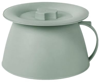 Portable Urinal Bucket for Women Men, 1.5L Spittoon with Lid, Small Chamber Pot, Night Time Urinal Basin Potty, Bedside Toilet Bucket with Lid and Handle, Sputum Pot for Elderly Kids Home Hospital