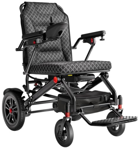 19KG Klappbar Ultraleichter Elektrischer Rollstuhl mit 20Ah Lithium-Akku | Reichweite 25 km, Zuhause & Außenbereich, Elektrische Rollstuhl aus Aluminium