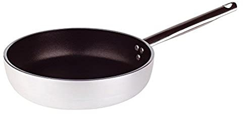 Pentole Agnelli, ALSA2111S36, Padella Dritta con 1 Manico Tubolare in Acciaio Inox, Alluminio, Argento