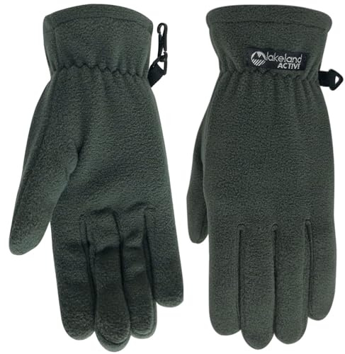 Lakeland Active Kendal Thermal Fleece Winter Gloves - Grey - Small
