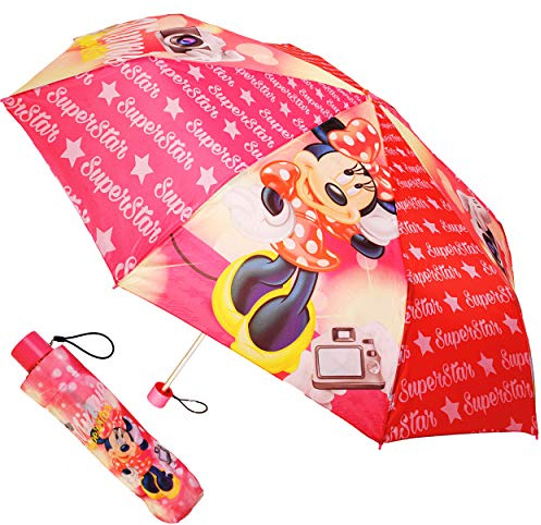 alles-meine.de GmbH Taschenschirm/Regenschirm - Kinderschirm - - Minnie Mouse - ø 100 cm - faltbar - großer Kinderregenschirm - Faltregenschirm Schirm/für Mädchen Kinder/Fr..