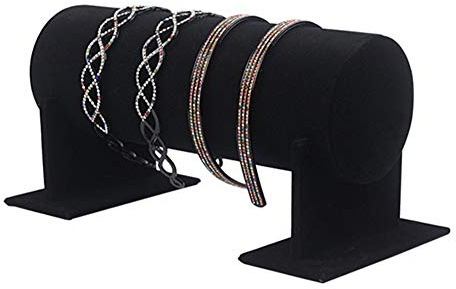 Leww Schmuck-Ständer, abnehmbarer Kopfbügel, Haarband, Haarspange, Halter, Organizer, Samt, T-Stange, Präsentationsständer für Ketten, Armbänder, Halsketten, Vitrine