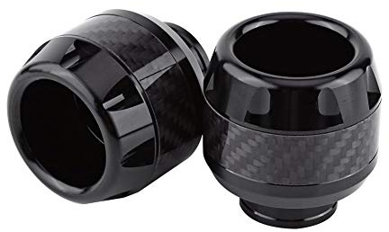 Fork Frame Slider, 1 Pair of Carbon Fiber Motorcycle Front Fork Frame Slider Crash Left & Right(Black)