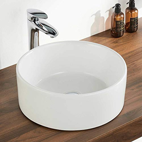 DeerValley DV-1V063 symmetri vit cirkulär skål badrum fartyg handfat och modern ovanför disken porslin keramiskt kärl tvättfat konst handfat